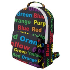 Red Yellow Blue Green Purple Flap Pocket Backpack (small) by Salman4z