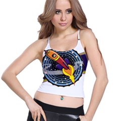 Rocket Space Clipart Illustrator Spaghetti Strap Bra Top by Salman4z