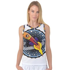 Rocket Space Clipart Illustrator Women s Basketball Tank Top by Salman4z