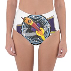 Rocket Space Clipart Illustrator Reversible High-waist Bikini Bottoms by Salman4z