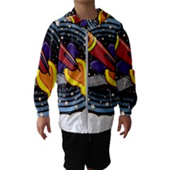 Rocket Space Clipart Illustrator Kids  Hooded Windbreaker by Salman4z