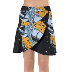 Astronaut Planet Space Science Wrap Front Skirt by Salman4z