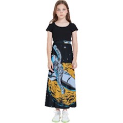 Astronaut Planet Space Science Kids  Flared Maxi Skirt by Salman4z