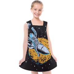 Astronaut Planet Space Science Kids  Cross Back Dress by Salman4z