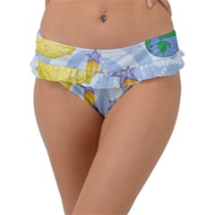 Science Fiction Outer Space Frill Bikini Bottoms