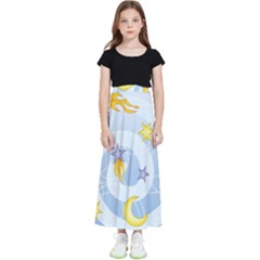 Science Fiction Outer Space Kids  Flared Maxi Skirt by Salman4z