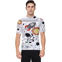 Astronaut Drawing Planet Men s Short Sleeve Rash Guard by Salman4z