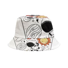 Astronaut Drawing Planet Inside Out Bucket Hat by Salman4z