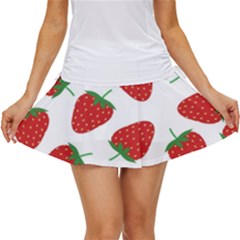 Seamless Pattern Fresh Strawberry Women s Skort