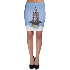 Rocket Shuttle Spaceship Science Bodycon Skirt