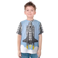 Rocket Shuttle Spaceship Science Kids  Cotton Tee