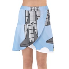 Rocket Shuttle Spaceship Science Wrap Front Skirt by Salman4z