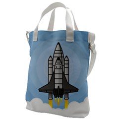 Rocket Shuttle Spaceship Science Canvas Messenger Bag by Salman4z