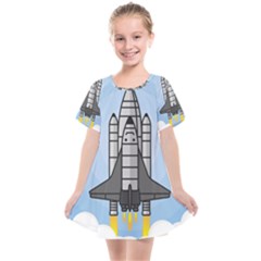 Rocket Shuttle Spaceship Science Kids  Smock Dress by Salman4z