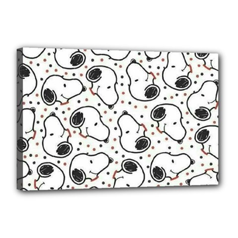 Dog Pattern Canvas 18  X 12  (stretched) by Salman4z