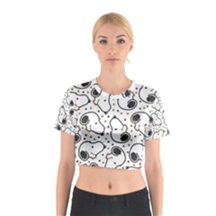 Dog Pattern Cotton Crop Top by Salman4z