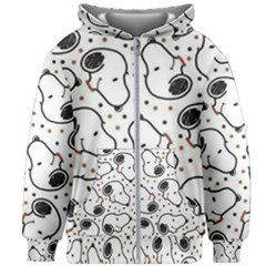 Dog Pattern Kids  Zipper Hoodie Without Drawstring