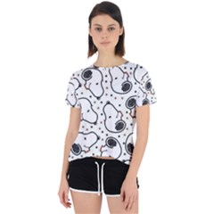 Dog Pattern Open Back Sport Tee by Salman4z