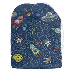 Cat Cosmos Cosmonaut Rocket Drawstring Pouch (3xl) by Salman4z