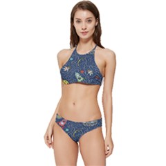 Cat Cosmos Cosmonaut Rocket Banded Triangle Bikini Set by Salman4z