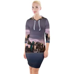 Sydney Australia Travel Oceania Quarter Sleeve Hood Bodycon Dress by Salman4z