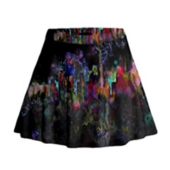 Grunge Paint Splatter Splash Ink Mini Flare Skirt by Salman4z