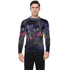 Grunge Paint Splatter Splash Ink Men s Long Sleeve Rash Guard by Salman4z