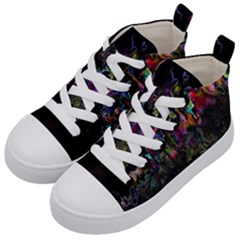 Grunge Paint Splatter Splash Ink Kids  Mid-top Canvas Sneakers by Salman4z