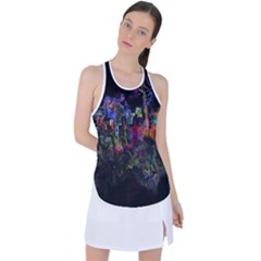 Grunge Paint Splatter Splash Ink Racer Back Mesh Tank Top by Salman4z