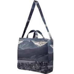 Nature s Symphony: A Portrait Of Ushuaia s Wild Beauty  Square Shoulder Tote Bag by dflcprintsclothing