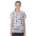 Pattern Hipster Abstract Form Geometric Line Variety Shapes Polkadots Fashion Style Seamless Women s Cotton Tee View1
