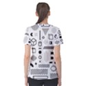 Pattern Hipster Abstract Form Geometric Line Variety Shapes Polkadots Fashion Style Seamless Women s Cotton Tee View2