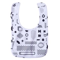 Pattern Hipster Abstract Form Geometric Line Variety Shapes Polkadots Fashion Style Seamless Baby Bib by Salman4z