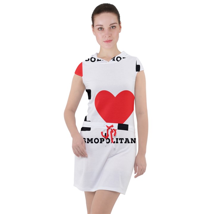 I love cosmopolitan  Drawstring Hooded Dress