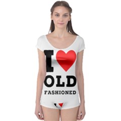 I Love Old Fashioned Boyleg Leotard  by ilovewhateva