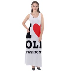 I Love Old Fashioned Sleeveless Velour Maxi Dress by ilovewhateva