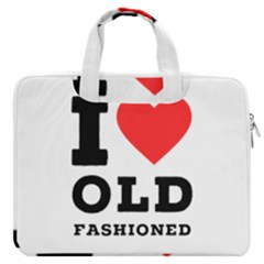 I Love Old Fashioned Macbook Pro 16  Double Pocket Laptop Bag 