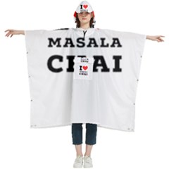 I Love Masala Chai Women s Hooded Rain Ponchos by ilovewhateva