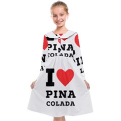 I Love Pina Colada Kids  Midi Sailor Dress by ilovewhateva