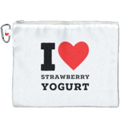 I Love Strawberry Yogurt Canvas Cosmetic Bag (xxxl) by ilovewhateva
