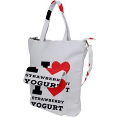 I Love Strawberry Yogurt Shoulder Tote Bag by ilovewhateva