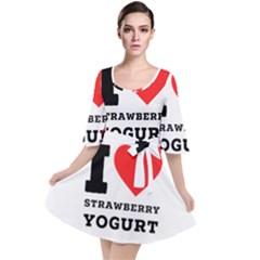 I Love Strawberry Yogurt Velour Kimono Dress by ilovewhateva