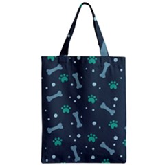 Bons Foot Prints Pattern Background Zipper Classic Tote Bag by Salman4z