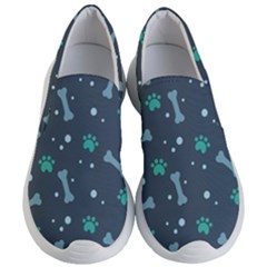 Bons Foot Prints Pattern Background Women s Lightweight Slip Ons by Salman4z