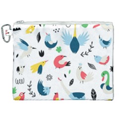 Vector Set Isolates With Cute Birds Scandinavian Style Canvas Cosmetic Bag (xxl) by Salman4z