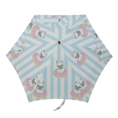 French Bulldog Dog Seamless Pattern Mini Folding Umbrellas by Salman4z