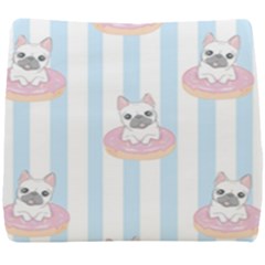 French Bulldog Dog Seamless Pattern Seat Cushion by Salman4z