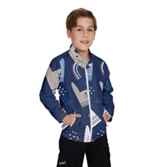 Colorful Cute Cat Seamless Pattern Kids  Windbreaker