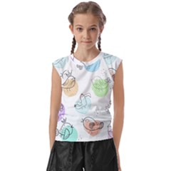 Cartoon Bird Cute Doodle Bird Kids  Raglan Cap Sleeve Tee by Salman4z