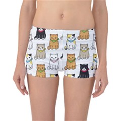 Cat Kitten Seamless Pattern Reversible Boyleg Bikini Bottoms by Salman4z